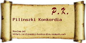 Pilinszki Konkordia névjegykártya